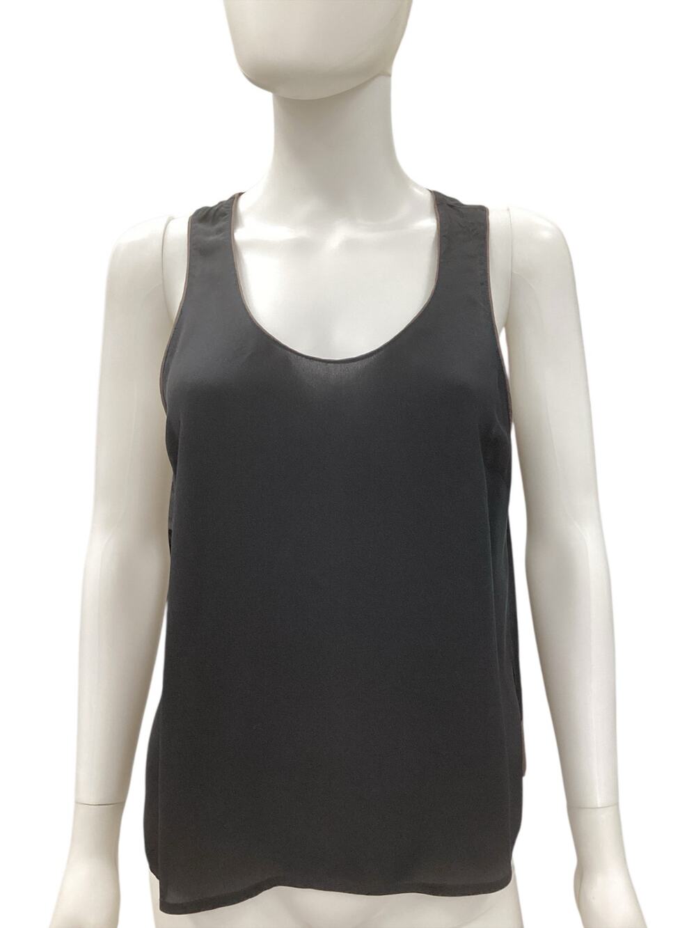 Maeve By Anthropologie Top Women’s Size M Tank Top Silk Black And Brown